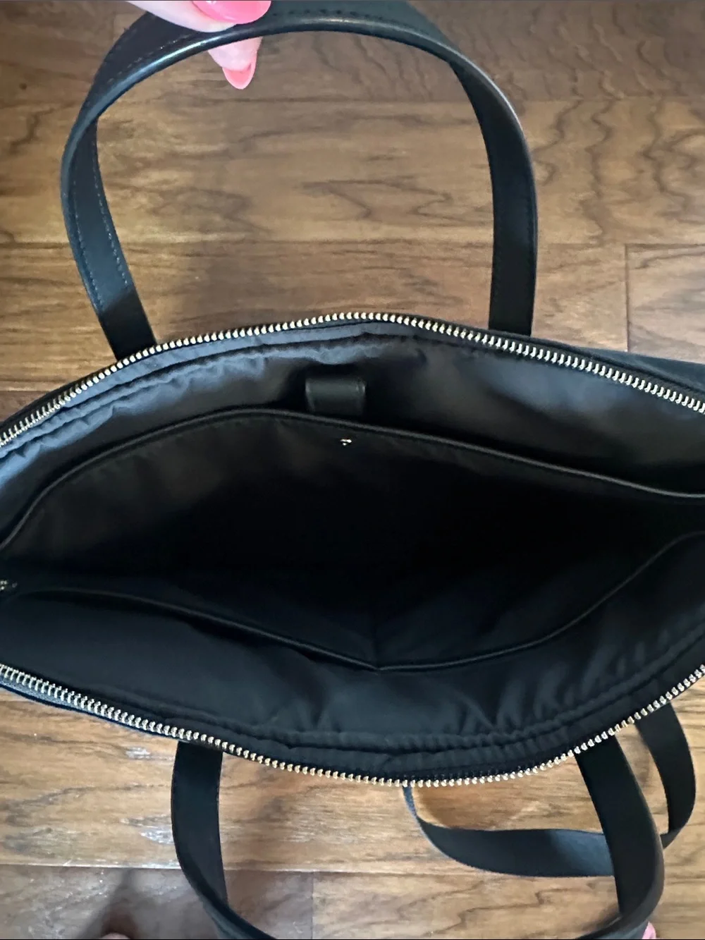 kate spade Black Nylon Laptop Messenger with Top Handles and Crossbody Strap
